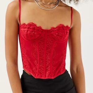 Out from under modern love red corset top
